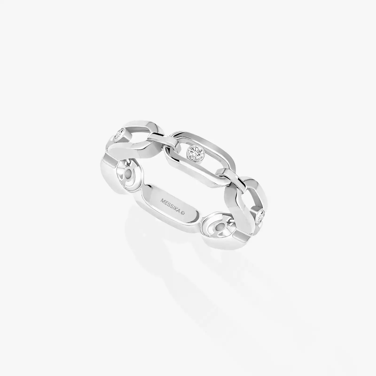 Panther ring full diamond in white gold
