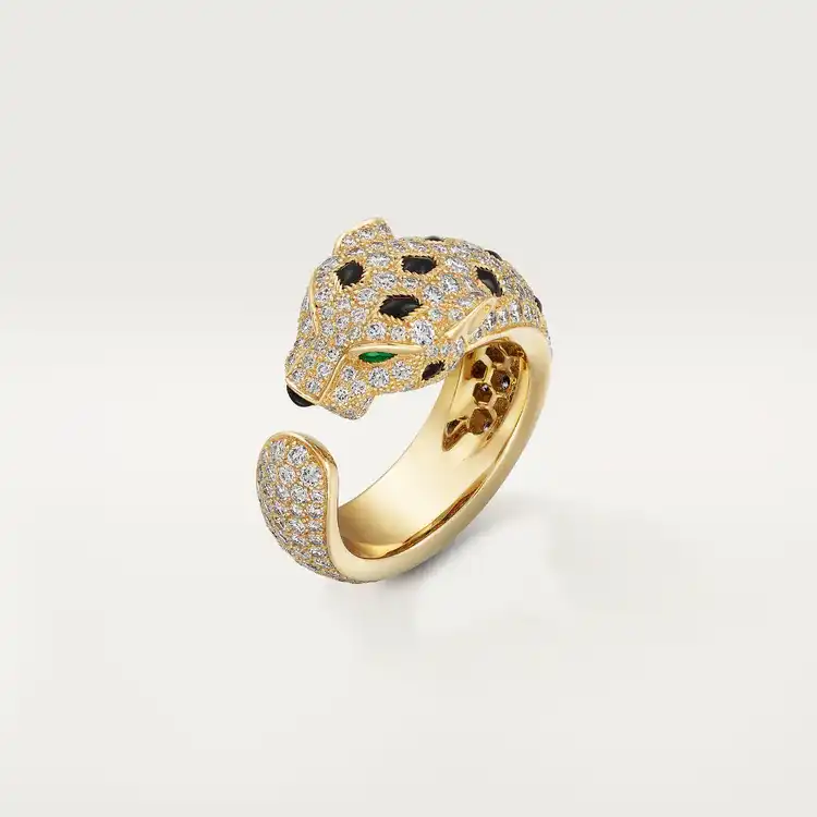 Panther ring in rose gold