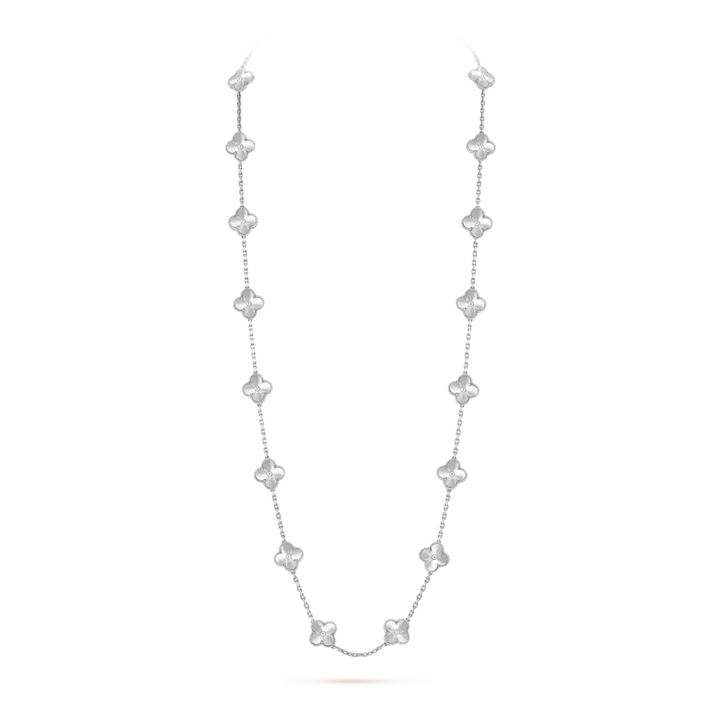 Flower long necklace