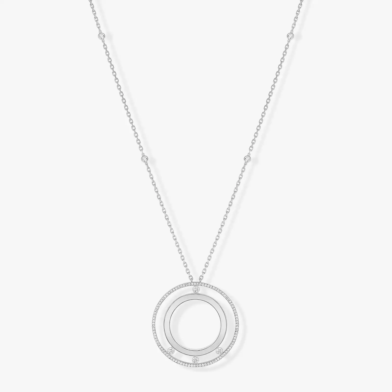 Long large move necklace