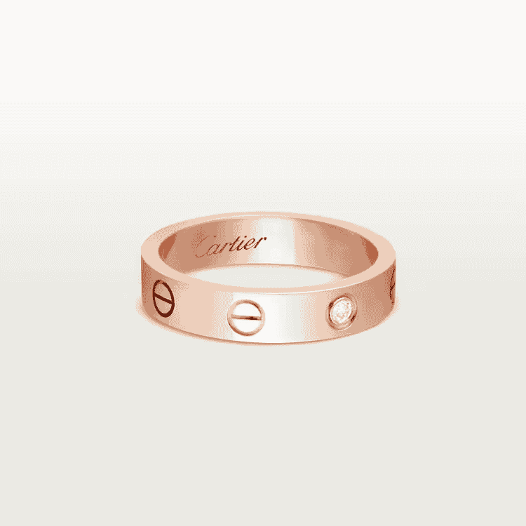 Round ring in white gold